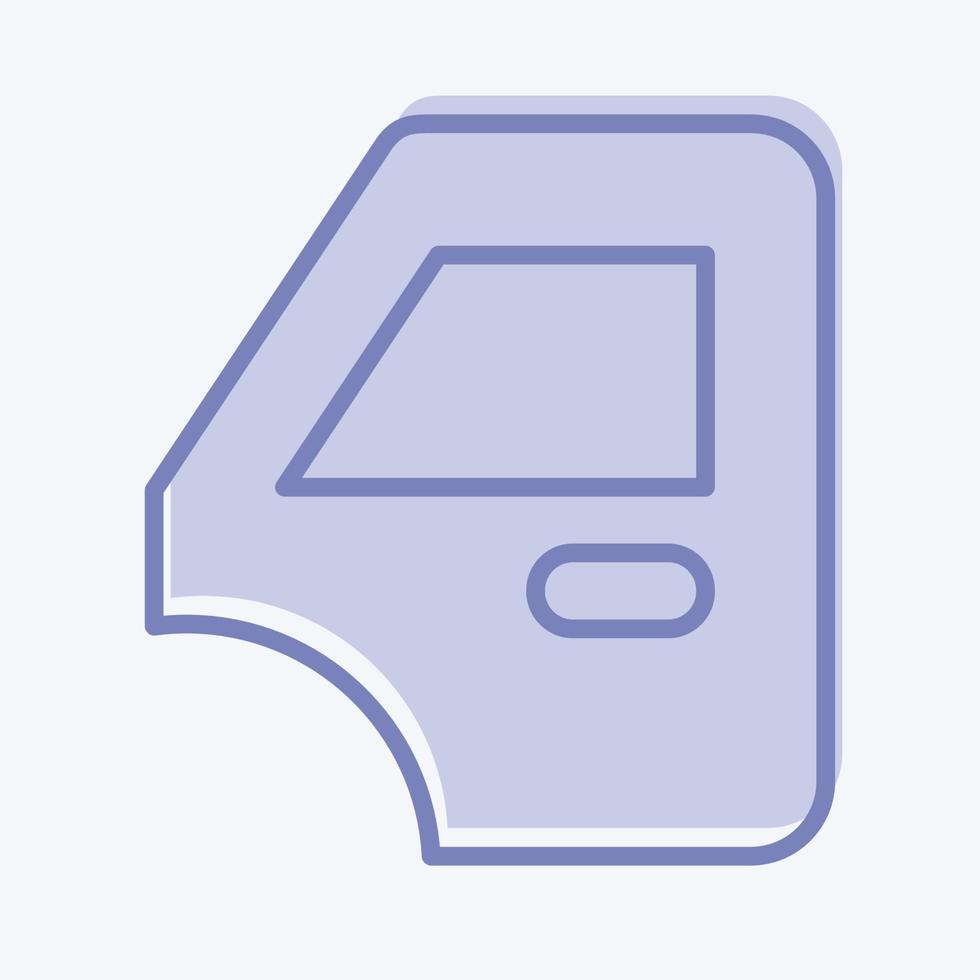 Icon Body Parts. related to Car Service symbol. Two Tone Style. repairing. engine. simple illustration vector