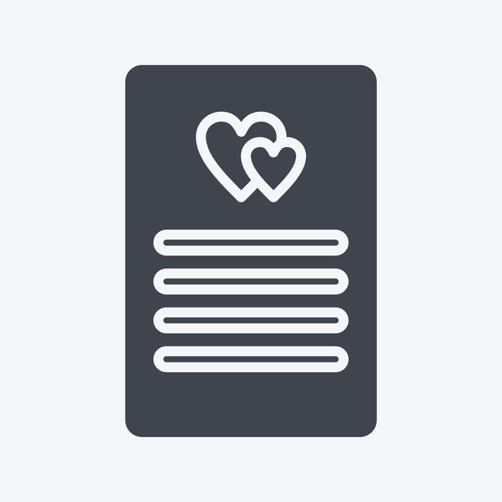 Icon Wishlist. related to Contactless symbol. glyph style. simple design editable. simple illustration vector