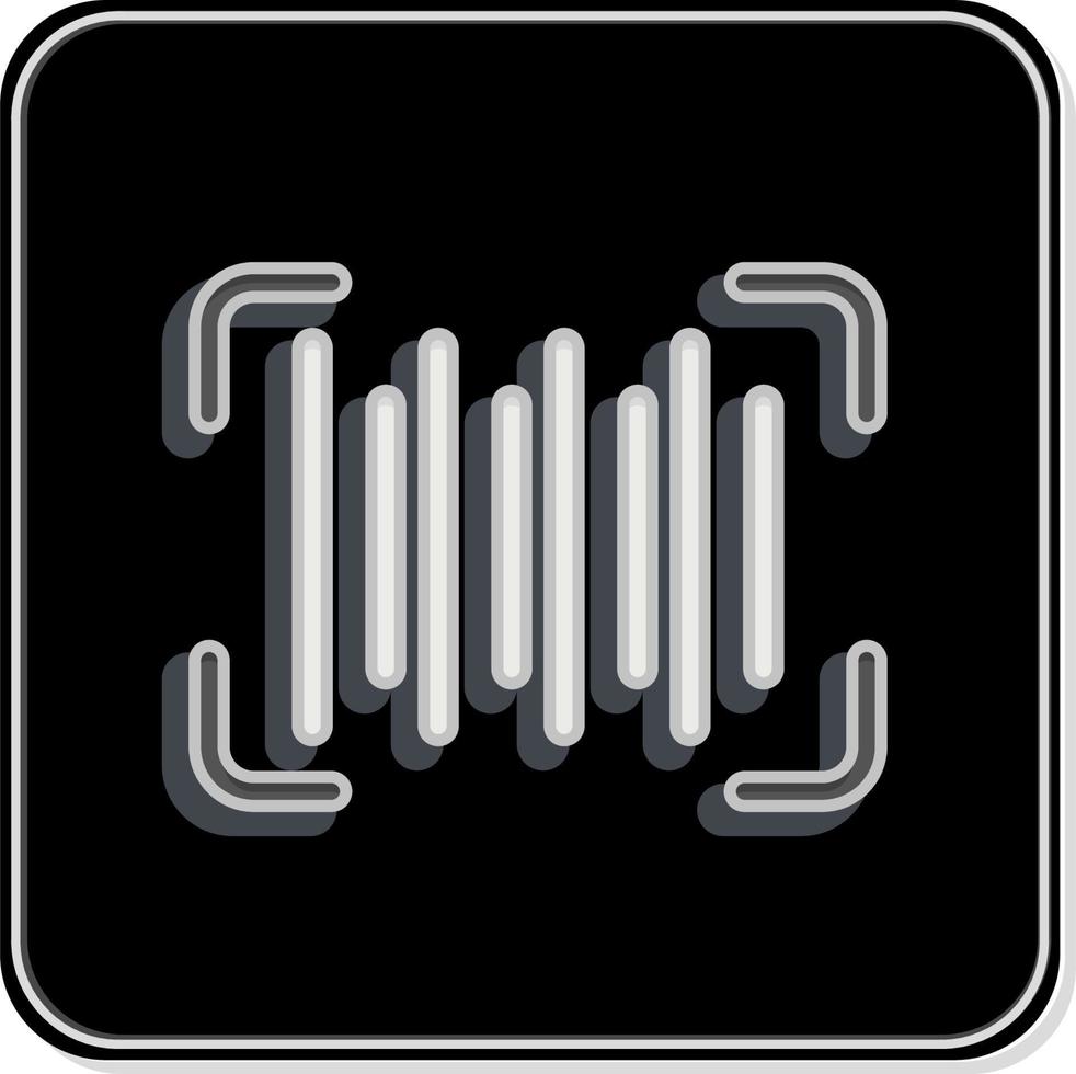 Icon Barcode. related to Contactless symbol. Glossy Style. simple design editable. simple illustration vector