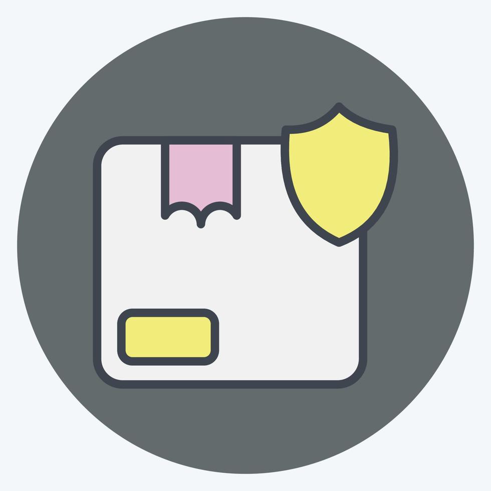 Icon Order Protection. related to Contactless symbol. Color Mate Style. simple design editable. simple illustration vector