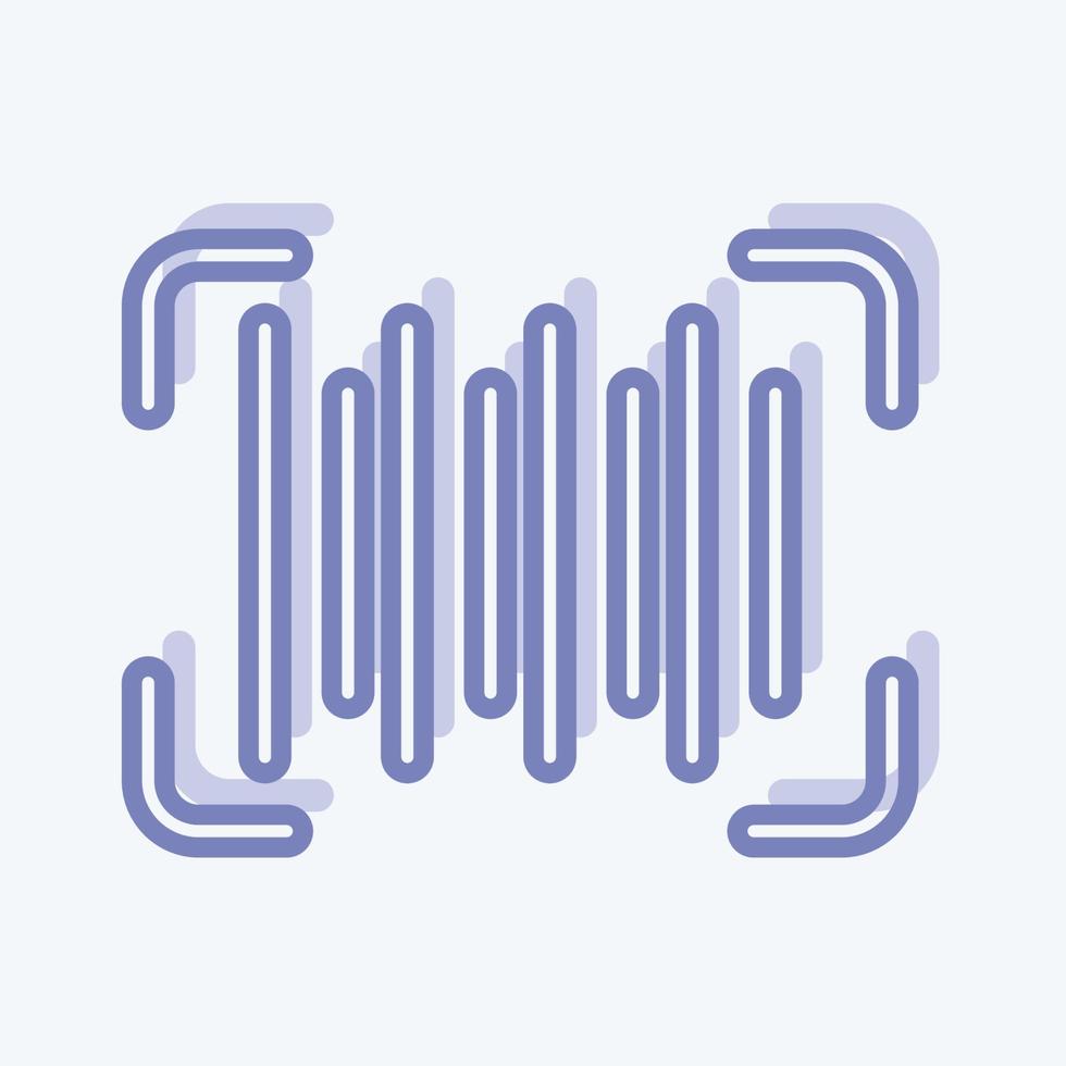 Icon Barcode. related to Contactless symbol. Two Tone Style. simple design editable. simple illustration vector