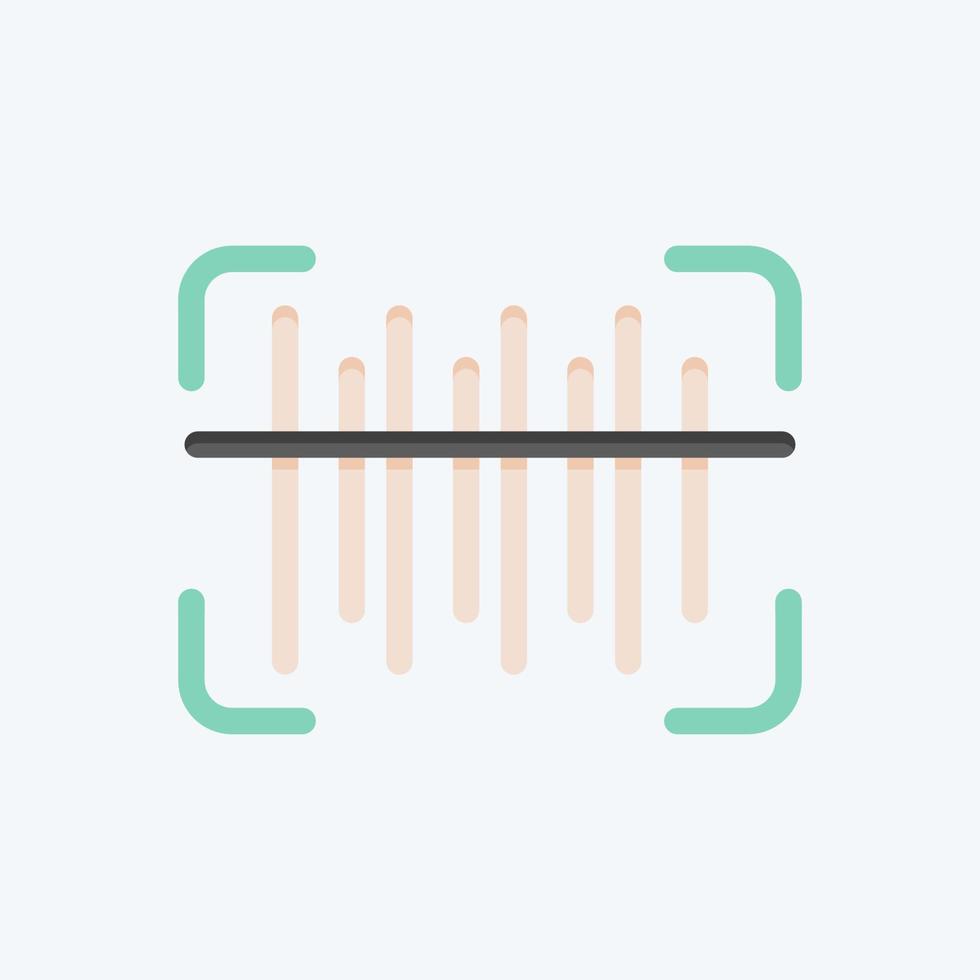 Icon Barcode Scan. related to Contactless symbol. Flat Style. simple design editable. simple illustration vector