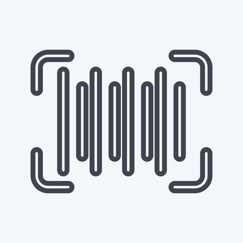 Icon Barcode. related to Contactless symbol. Line Style. simple design editable. simple illustration vector