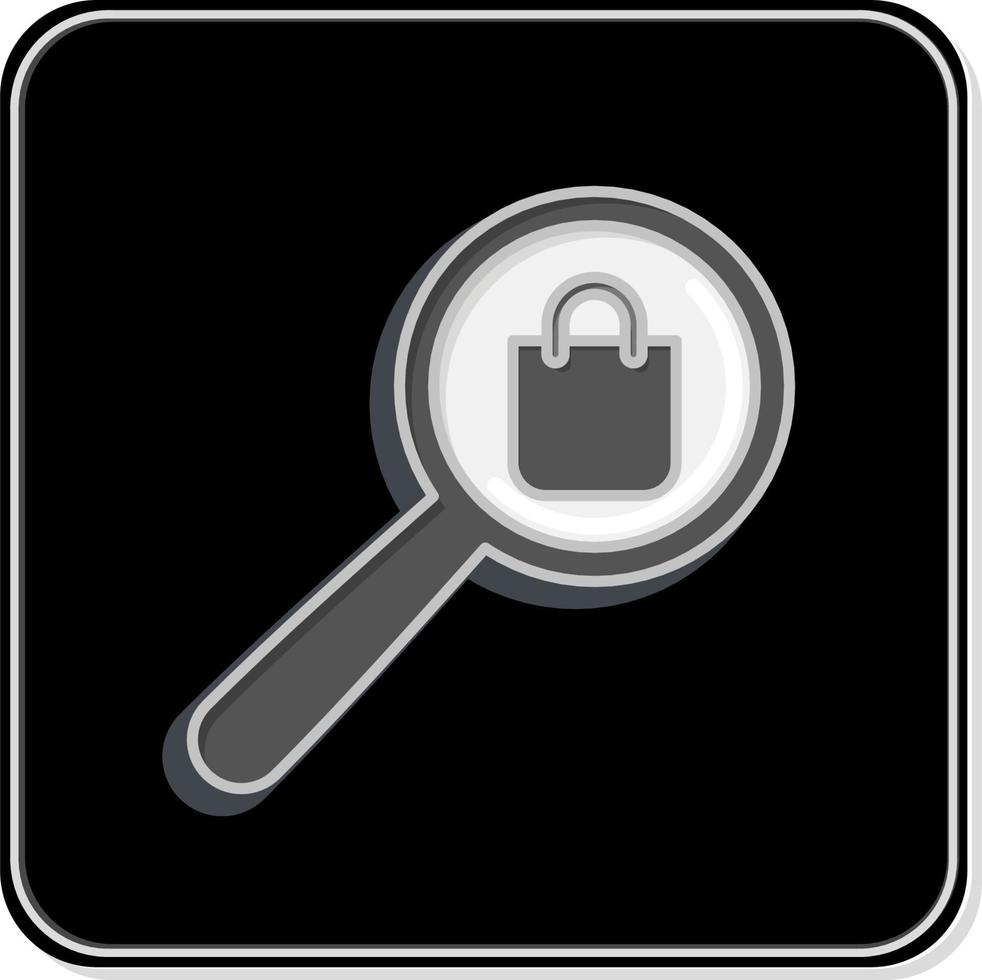 Icon Product Search. related to Contactless symbol. Glossy Style. simple design editable. simple illustration vector