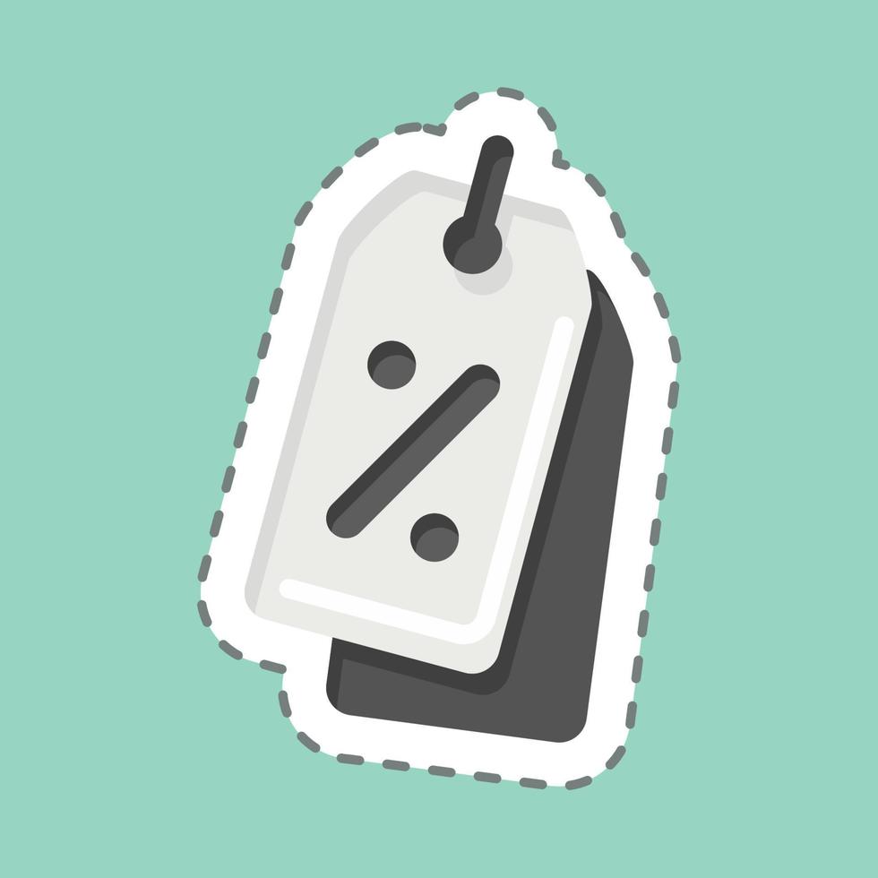 Sticker line cut Promotion. related to Contactless symbol. simple design editable. simple illustration vector
