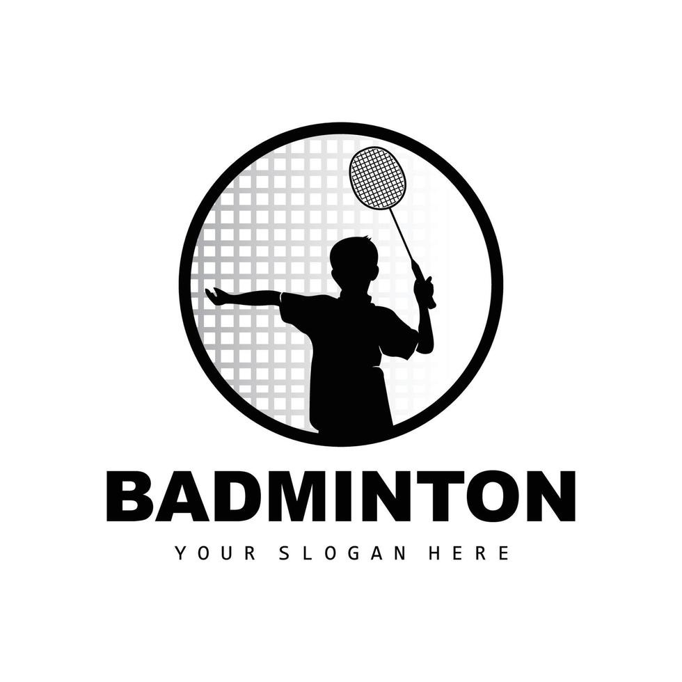 Badminton Logo, Sport Branch Design, Vector Abstract Badminton Players Silhouette Collection