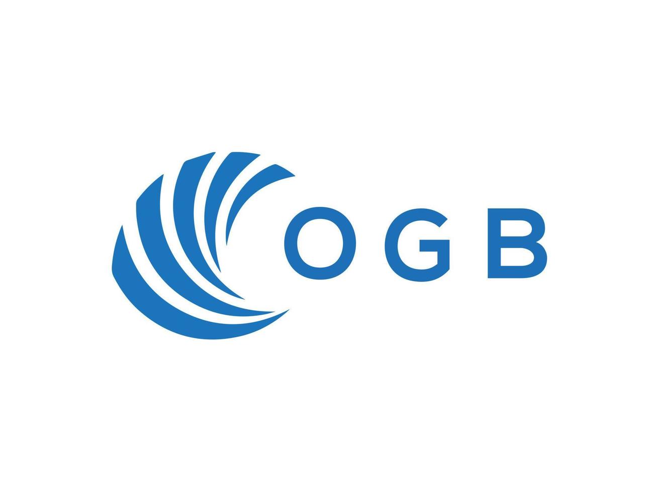 ogb letra logo diseño en blanco antecedentes. ogb creativo circulo letra logo concepto. ogb letra diseño. vector