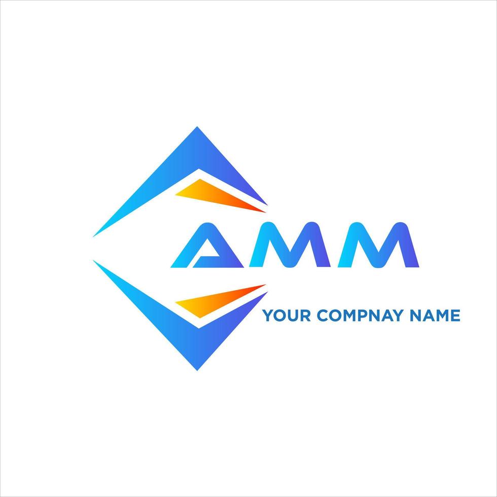 AMM abstract technology logo design on white background. AMM creative initials letter logo concept. vector