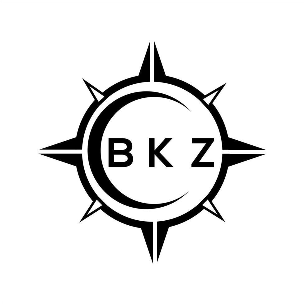 bkz resumen tecnología circulo ajuste logo diseño en blanco antecedentes. bkz creativo iniciales letra logo. vector