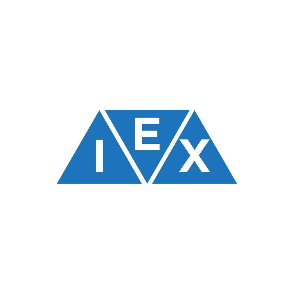 EIX triangle shape logo design on white background. EIX creative initials letter logo concept. vector