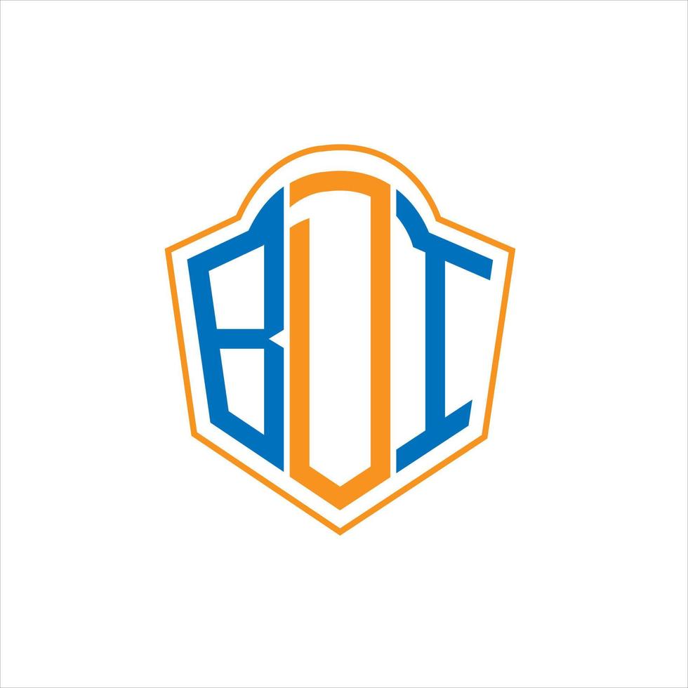 bdi resumen monograma proteger logo diseño en blanco antecedentes. bdi creativo iniciales letra logo. vector