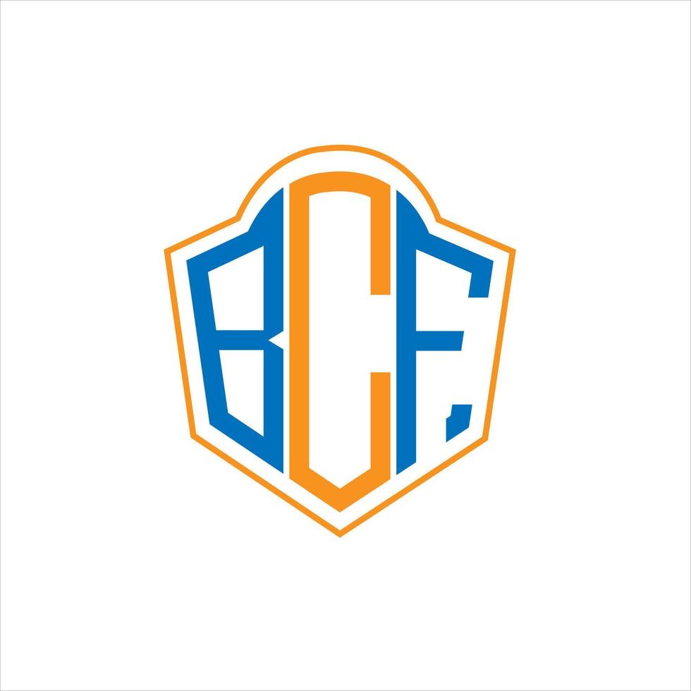 bcf resumen monograma proteger logo diseño en blanco antecedentes. bcf creativo iniciales letra logo. vector