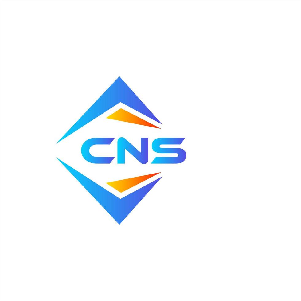 CNS abstract technology logo design on white background. CNS creative