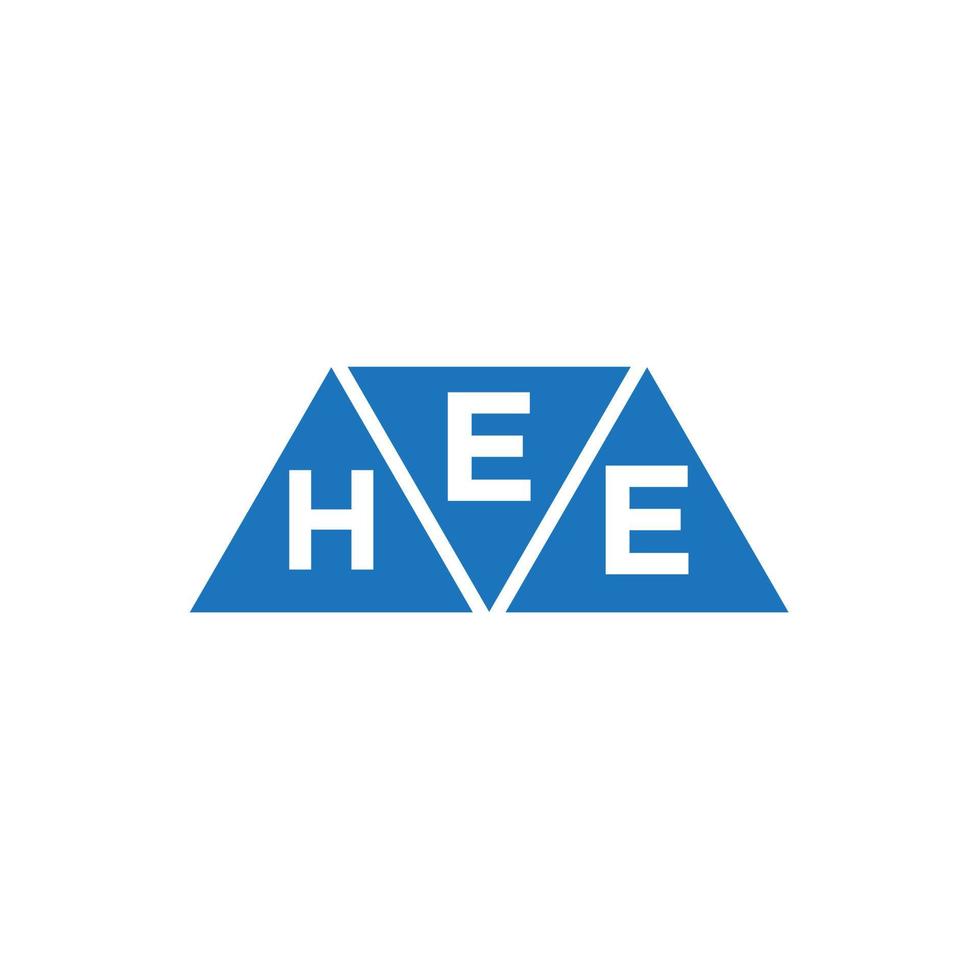 EHE triangle shape logo design on white background. EHE creative initials letter logo concept. vector