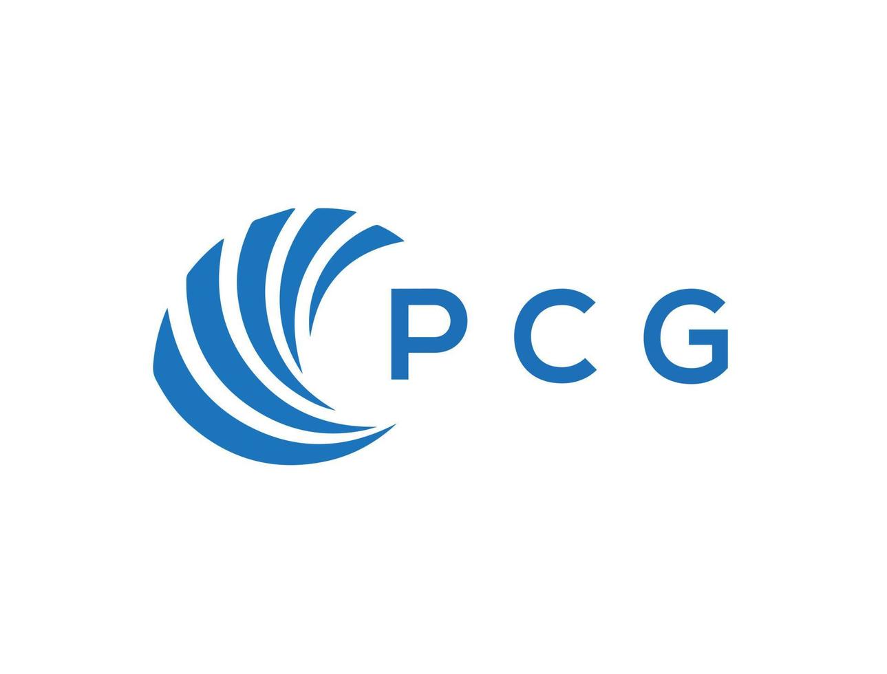 PCG letter logo design on white background. PCG creative circle letter