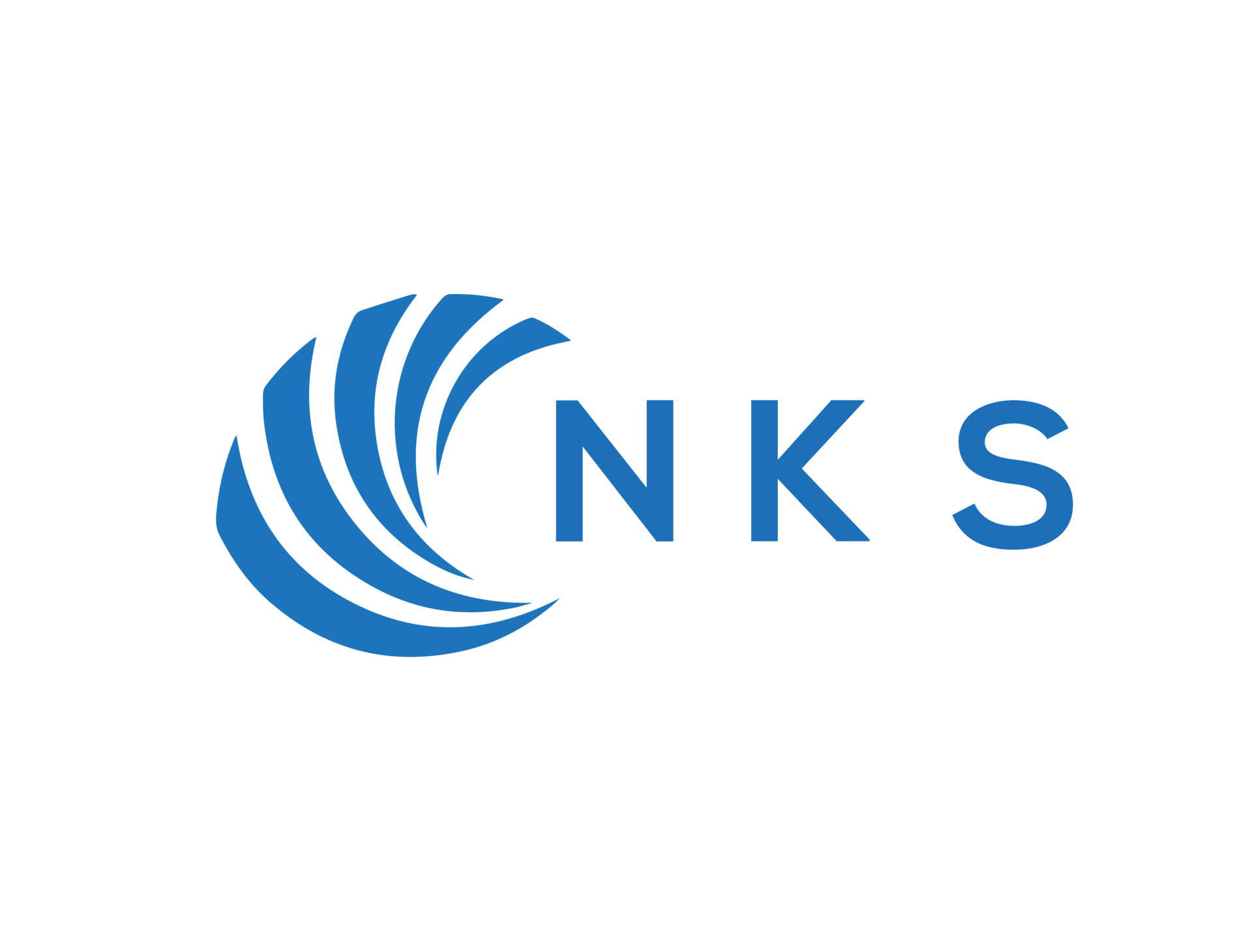 NKS letter logo design on white background. NKS creative circle letter ...