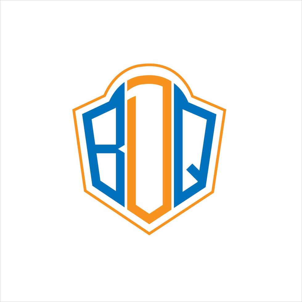 bdq resumen monograma proteger logo diseño en blanco antecedentes. bdq creativo iniciales letra logo. vector