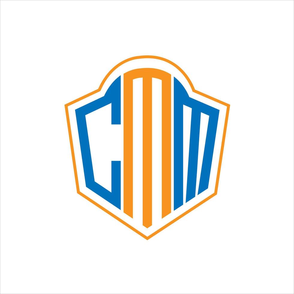 CMM abstract monogram shield logo design on white background. CMM creative initials letter logo. vector