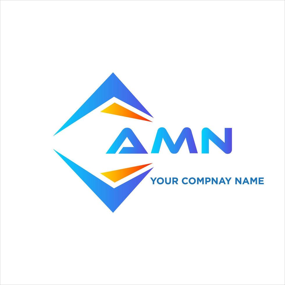 AMN abstract technology logo design on white background. AMN creative initials letter logo concept. vector