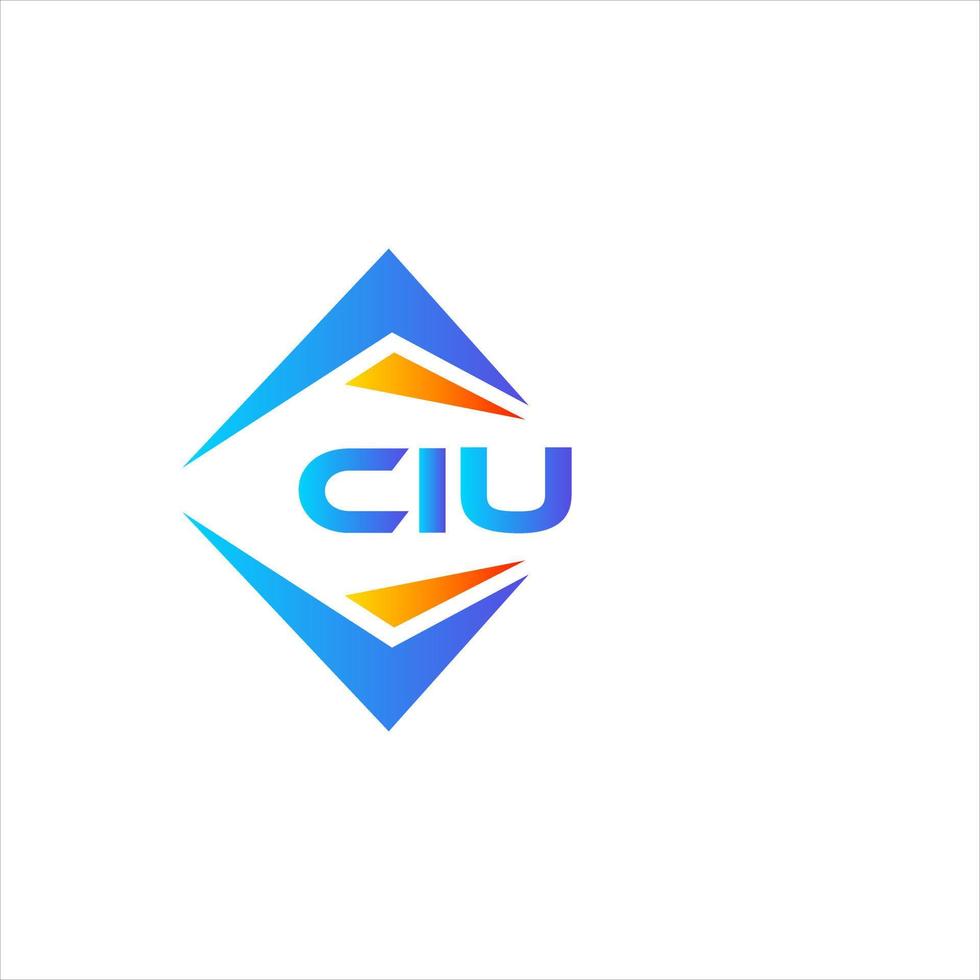 CIU abstract technology logo design on white background. CIU creative initials letter logo concept. vector