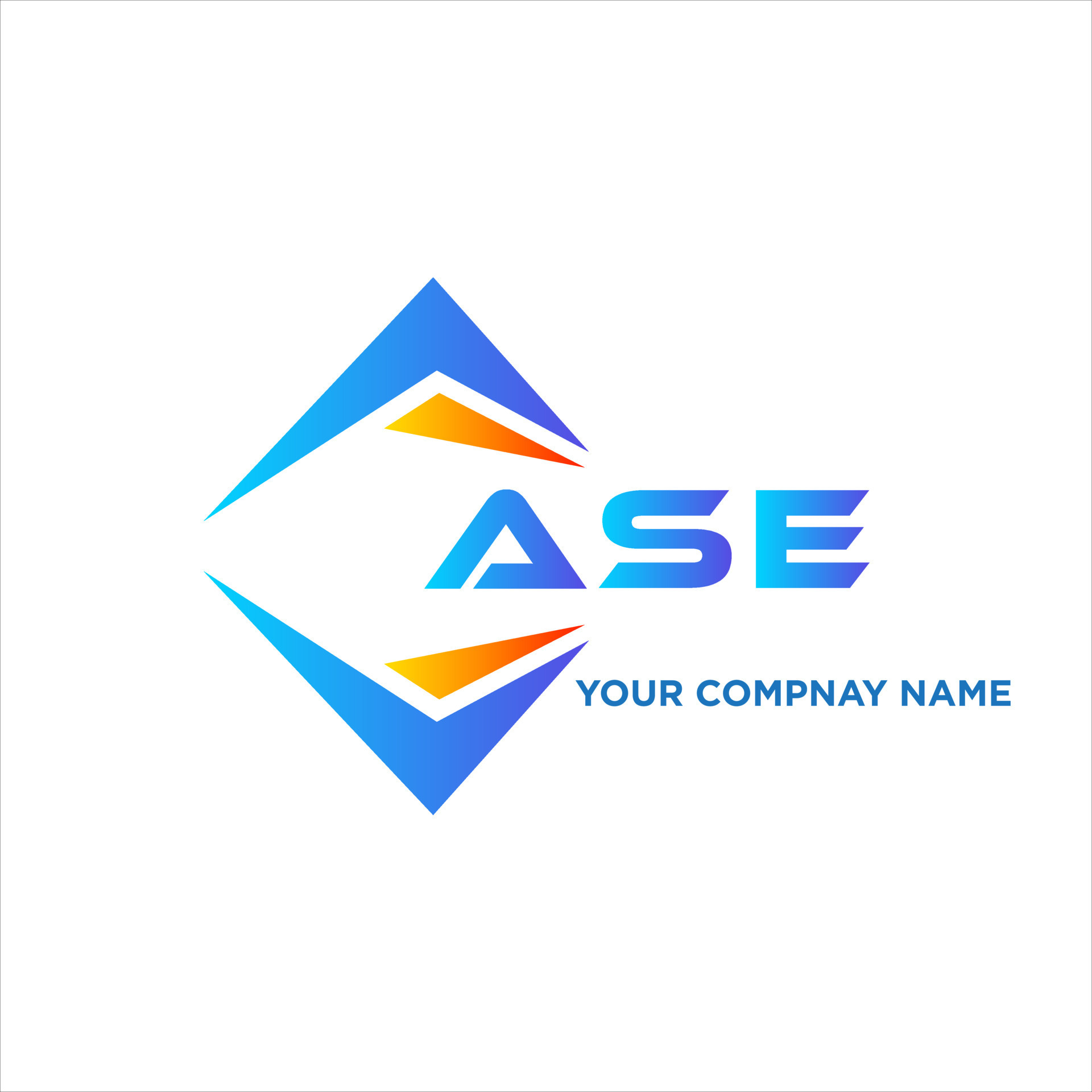 ase-abstract-technology-logo-design-on-white-background-ase-creative
