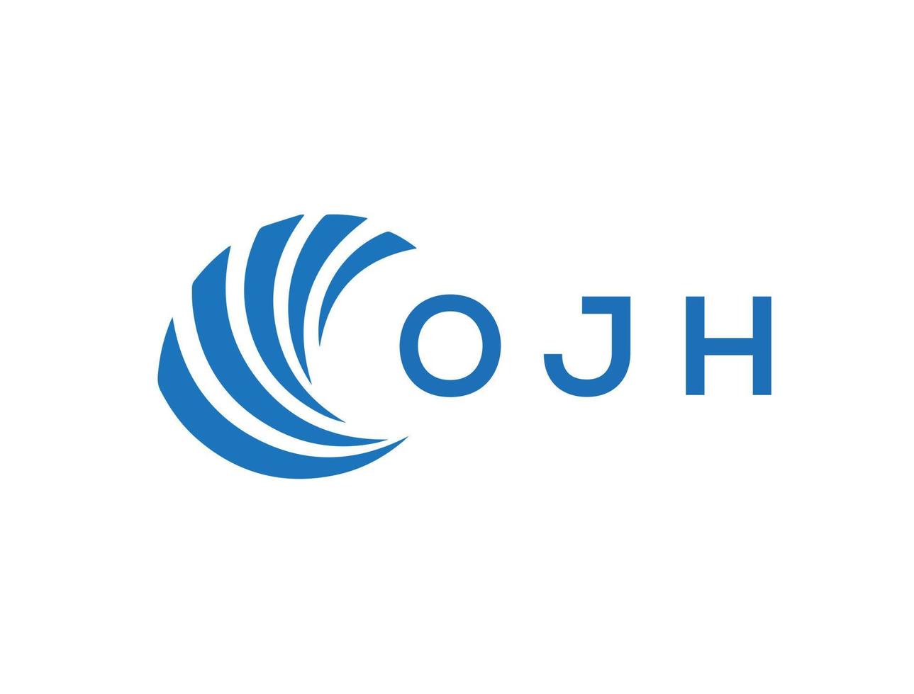 ojh letra logo diseño en blanco antecedentes. ojh creativo circulo letra logo concepto. ojh letra diseño. vector