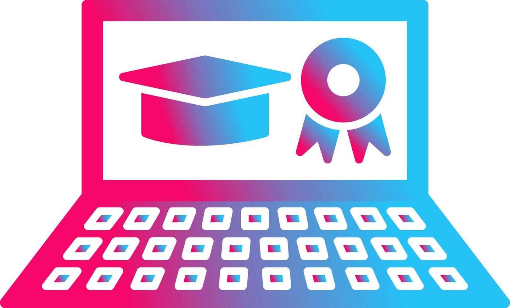 Unique Online Degree Vector Icon