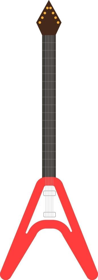 guitarra eléctrica, ilustración, vector sobre fondo blanco.