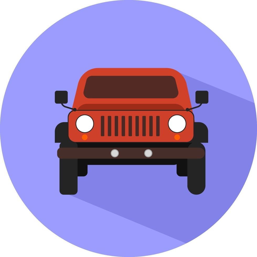 Red car, illustration, vector on a white background.
