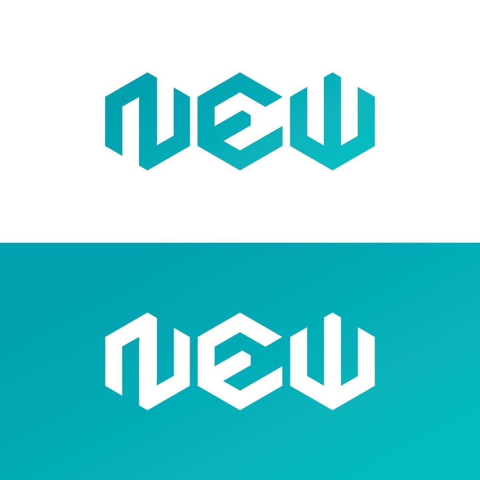 NEW geometric logo vector
