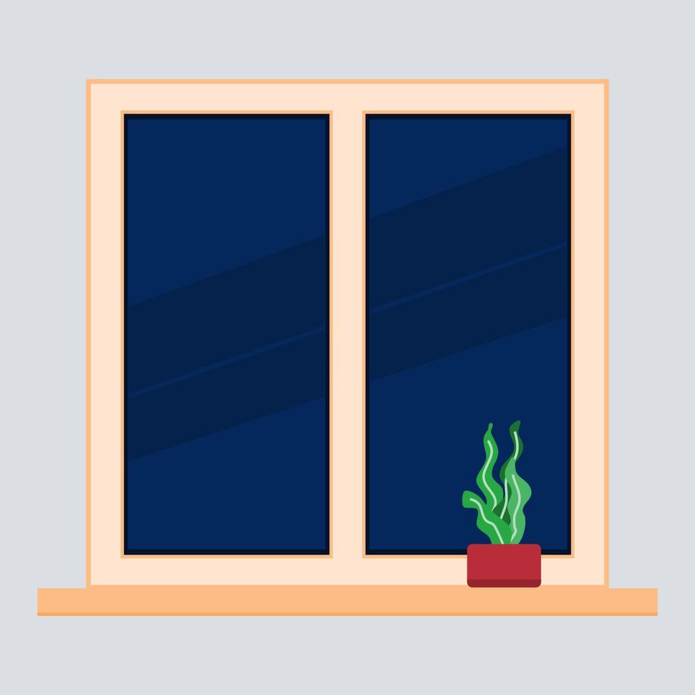 flat window illustration vector