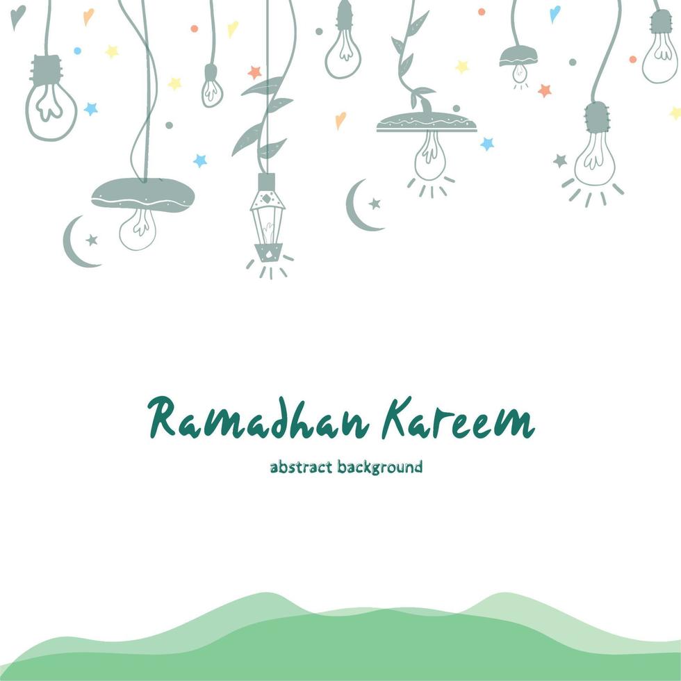 abstract happy ramadan kareem vector