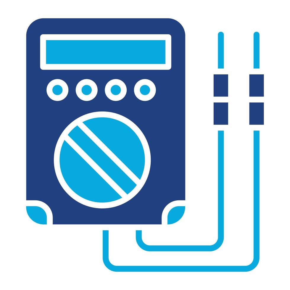 Voltmeter Glyph Two Color Icon vector