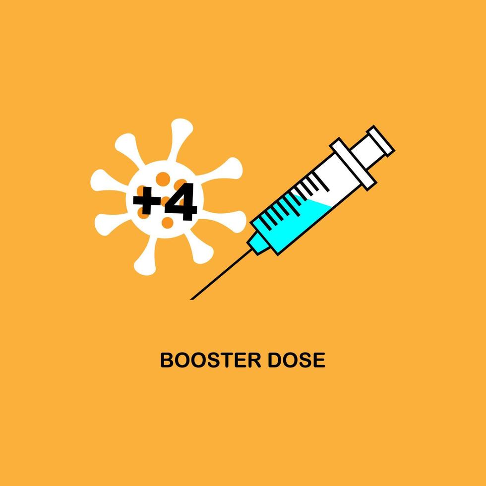 Booster dose number four of covid-19 vaccine vector