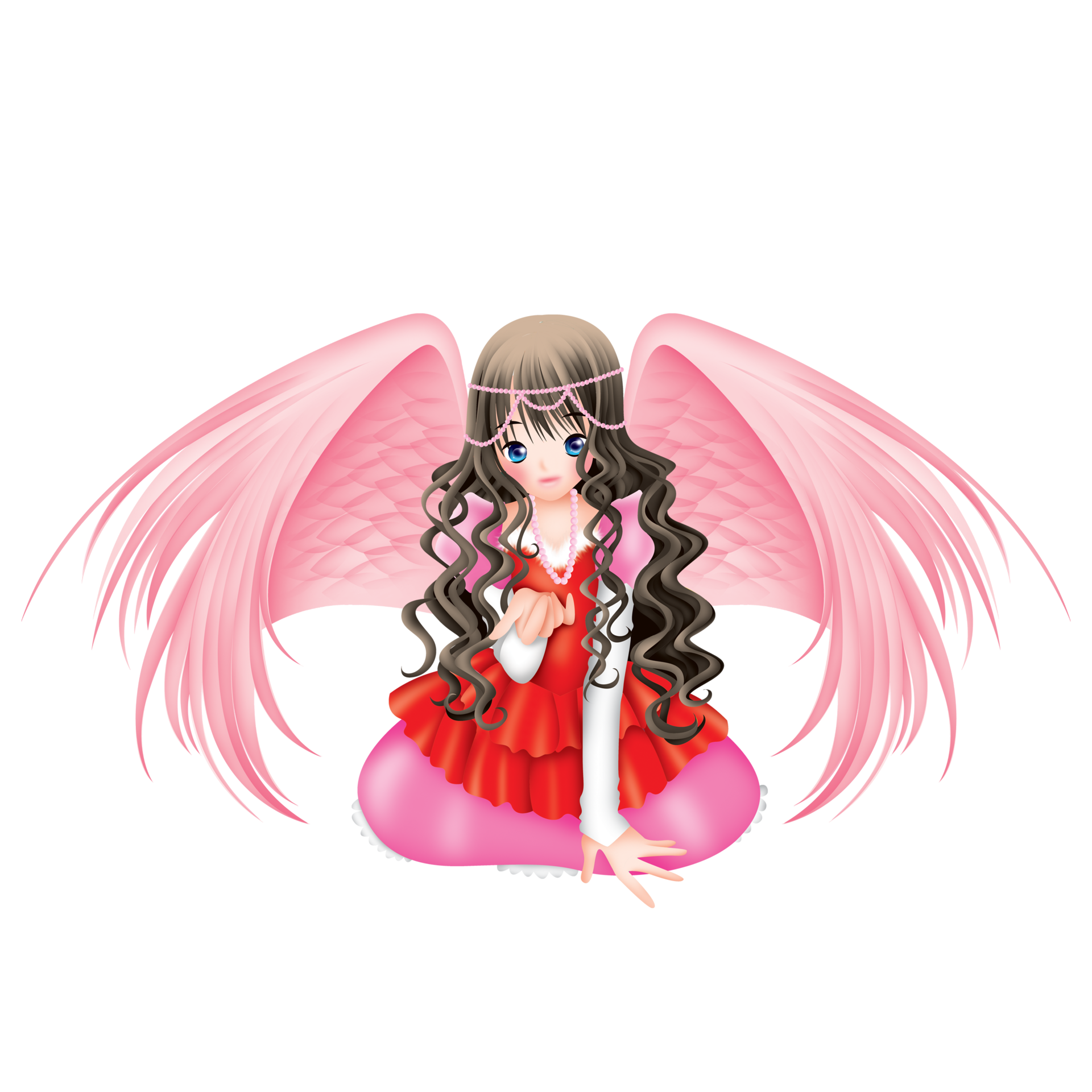 Anime Girl Angel Render Otaku anime character transparent background PNG  clipart  HiClipart