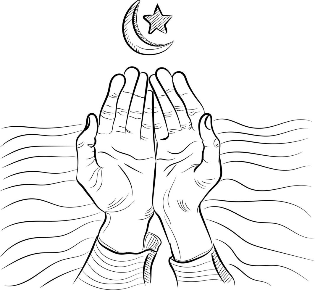 ramadan template pray vector