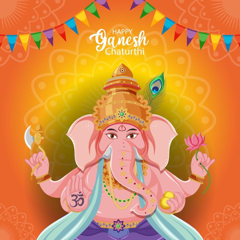 Happy Ganesh Chaturthi Poster vector