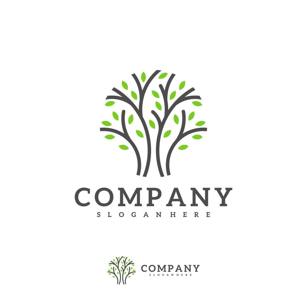 Tree logo vector template, Creative Tree logo design concepts