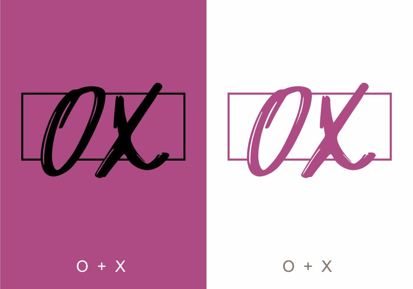 initial letter text of OX vector