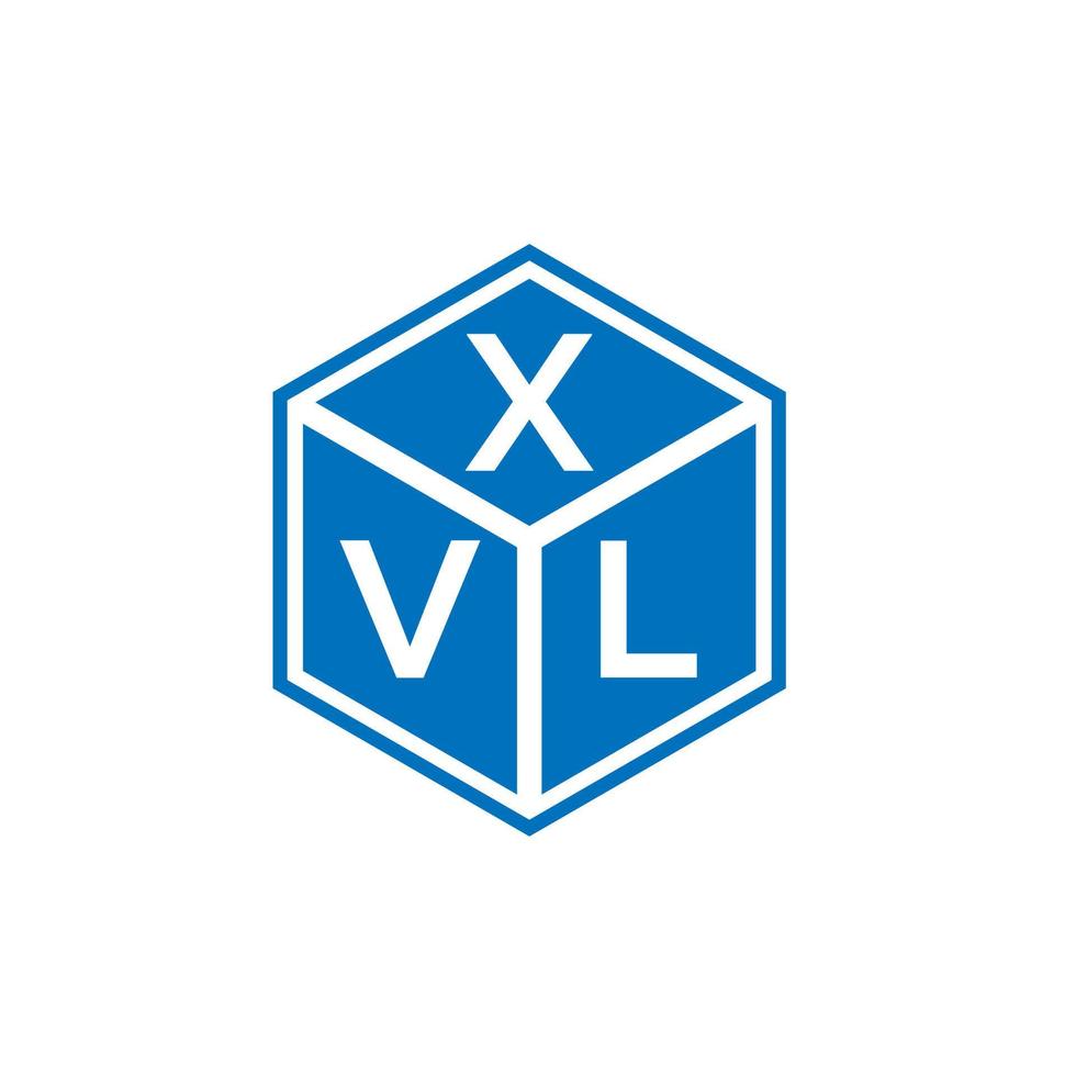 XVL letter logo design on white background. XVL creative initials letter logo concept. XVL letter design. vector