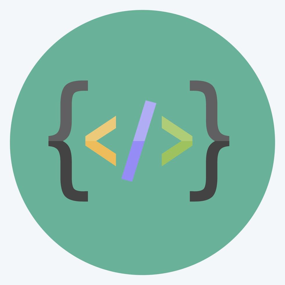 Icon Programming. suitable for Programming symbol. flat style. simple design editable. design template vector. simple symbol illustration vector