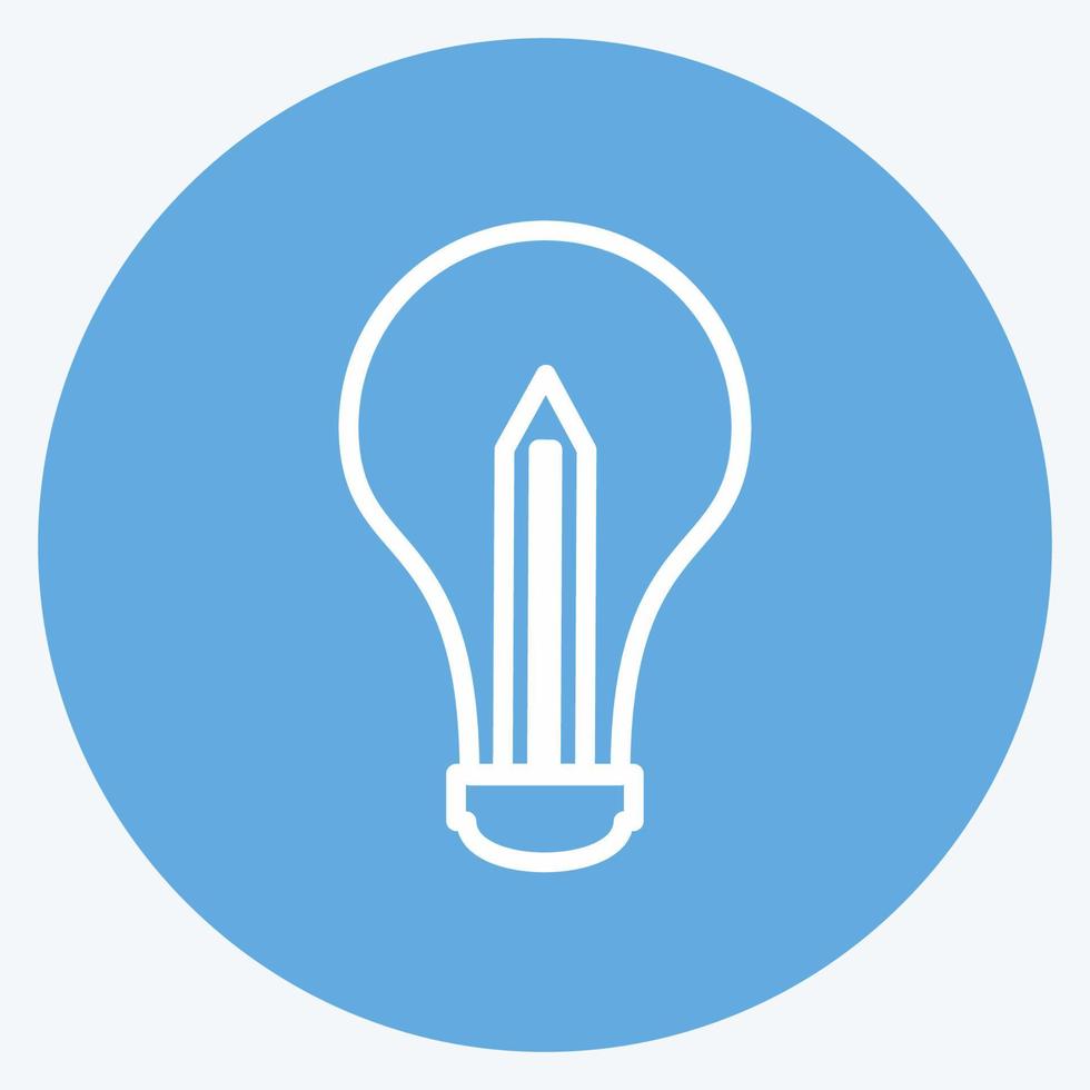Icon Creative Process. suitable for digital web symbol. blue eyes style. simple design editable. design template vector. simple symbol illustration vector