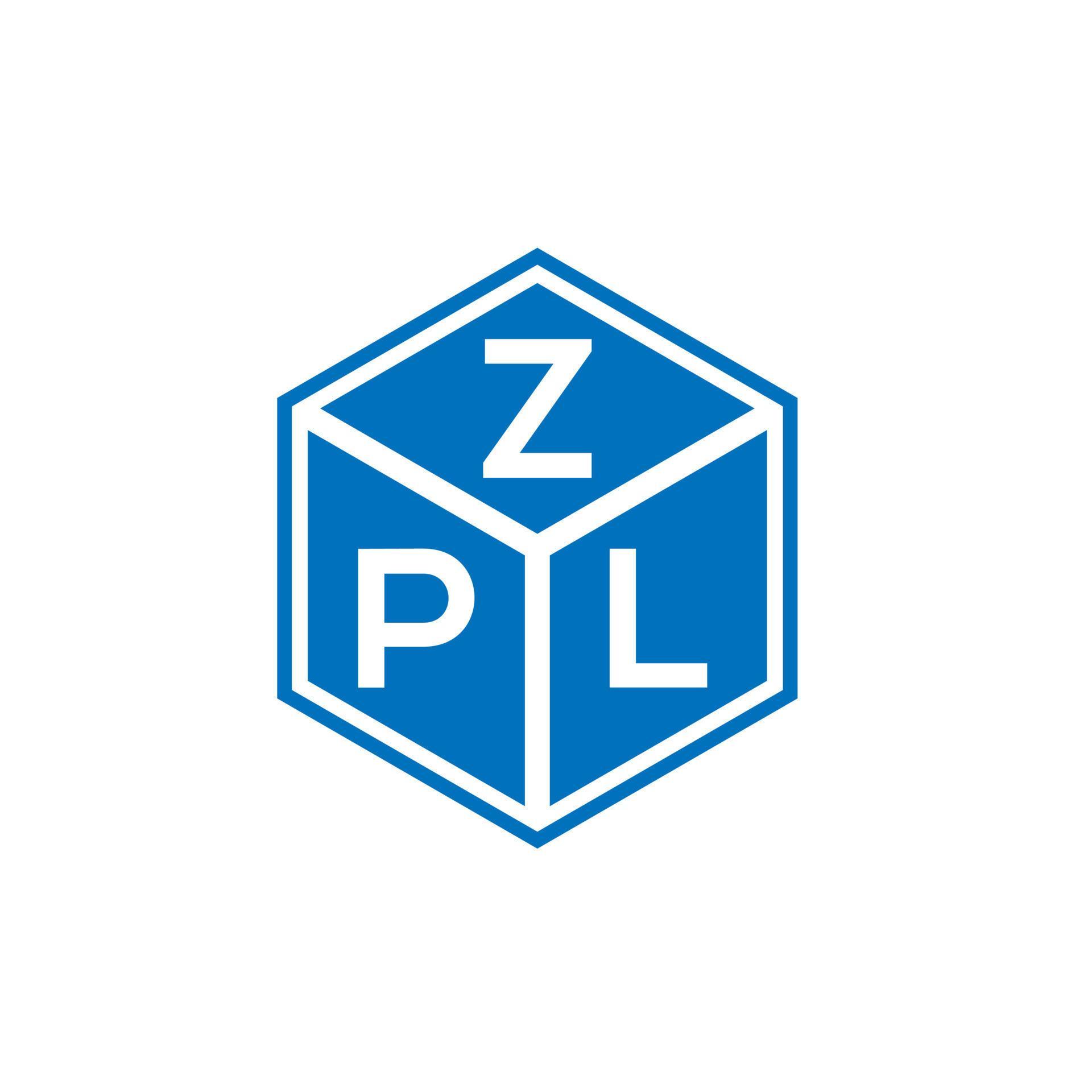ZPL letter logo design on white background. ZPL creative initials