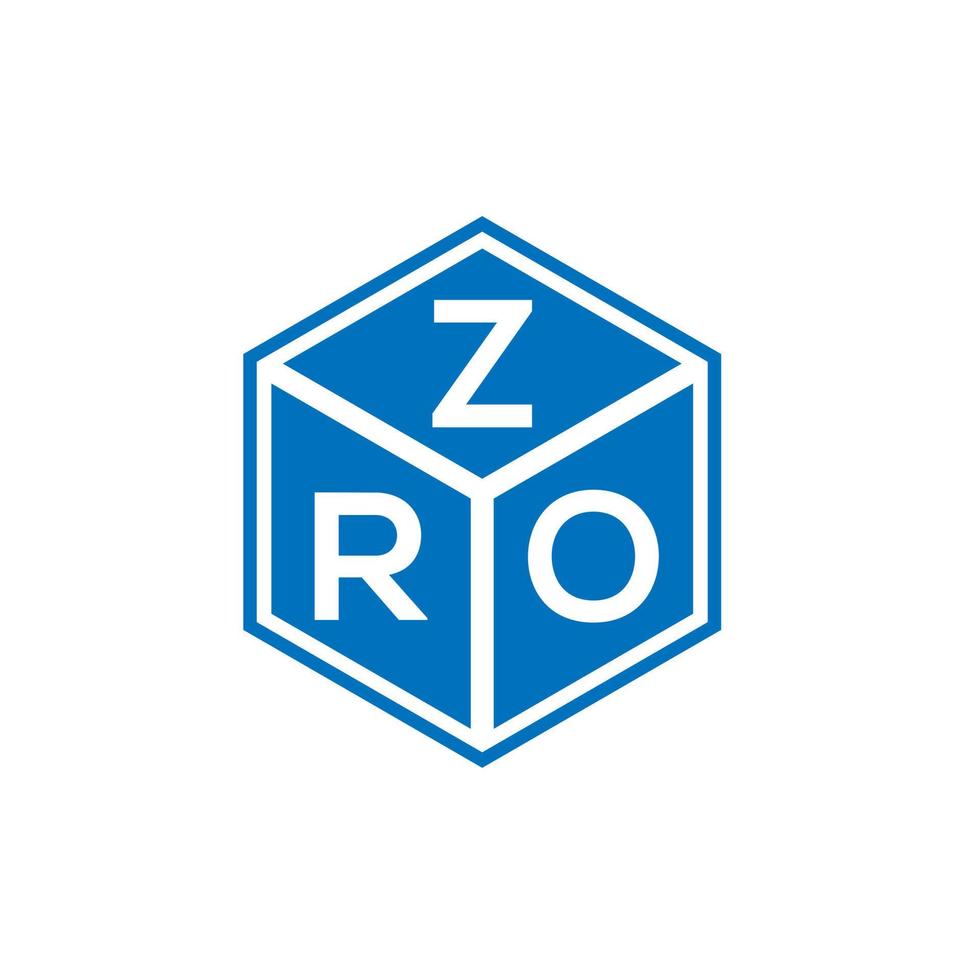 diseño de logotipo de letra zro sobre fondo blanco. concepto de logotipo de letra inicial creativa zro. diseño de letra zro. vector