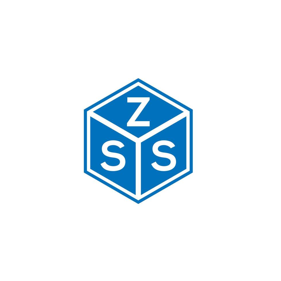 diseño de logotipo de letra zss sobre fondo blanco. concepto de logotipo de letra inicial creativa zss. diseño de letras zss. vector
