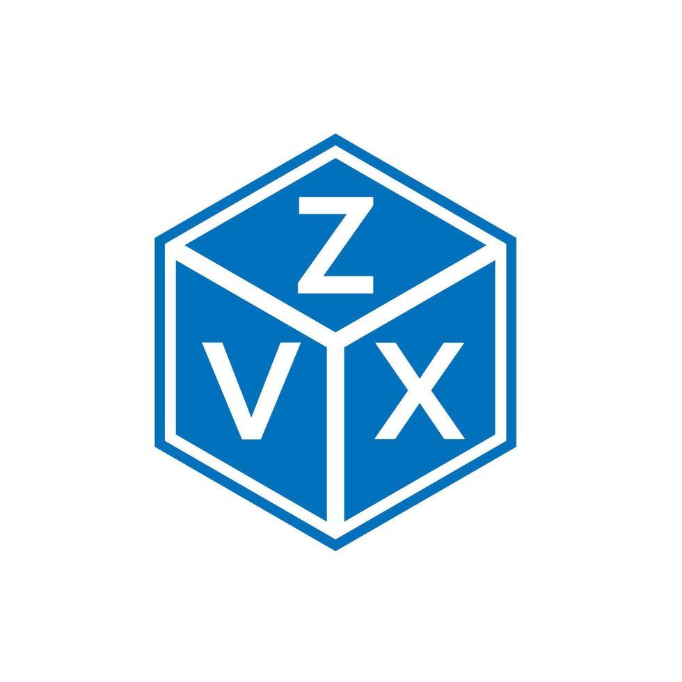 diseño de logotipo de letra zvx sobre fondo blanco. Concepto de logotipo de letra de iniciales creativas zvx. diseño de letras zvx. vector