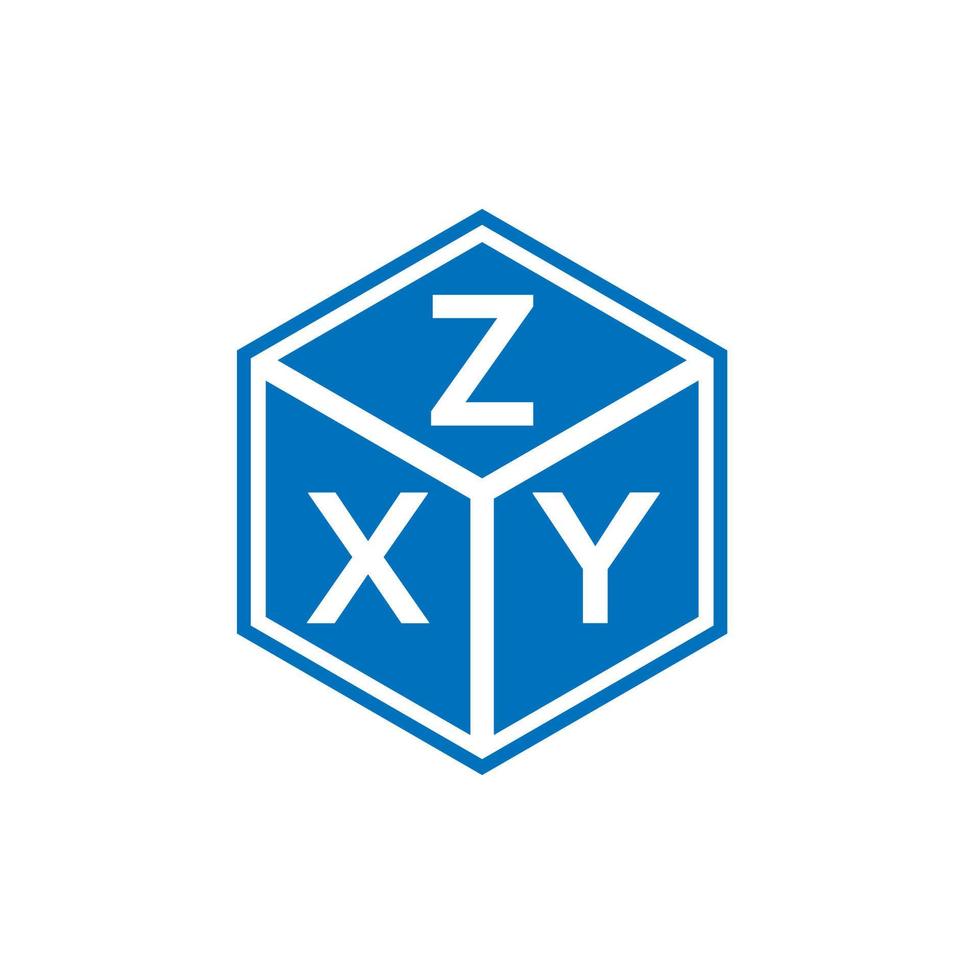 ZXY letter logo design on white background. ZXY creative initials letter logo concept. ZXY letter design. vector
