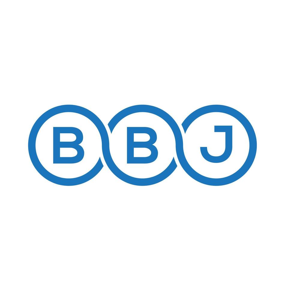 diseño de logotipo de letra bbj sobre fondo blanco. concepto de logotipo de letra de iniciales creativas bbj. diseño de letras bbj. vector