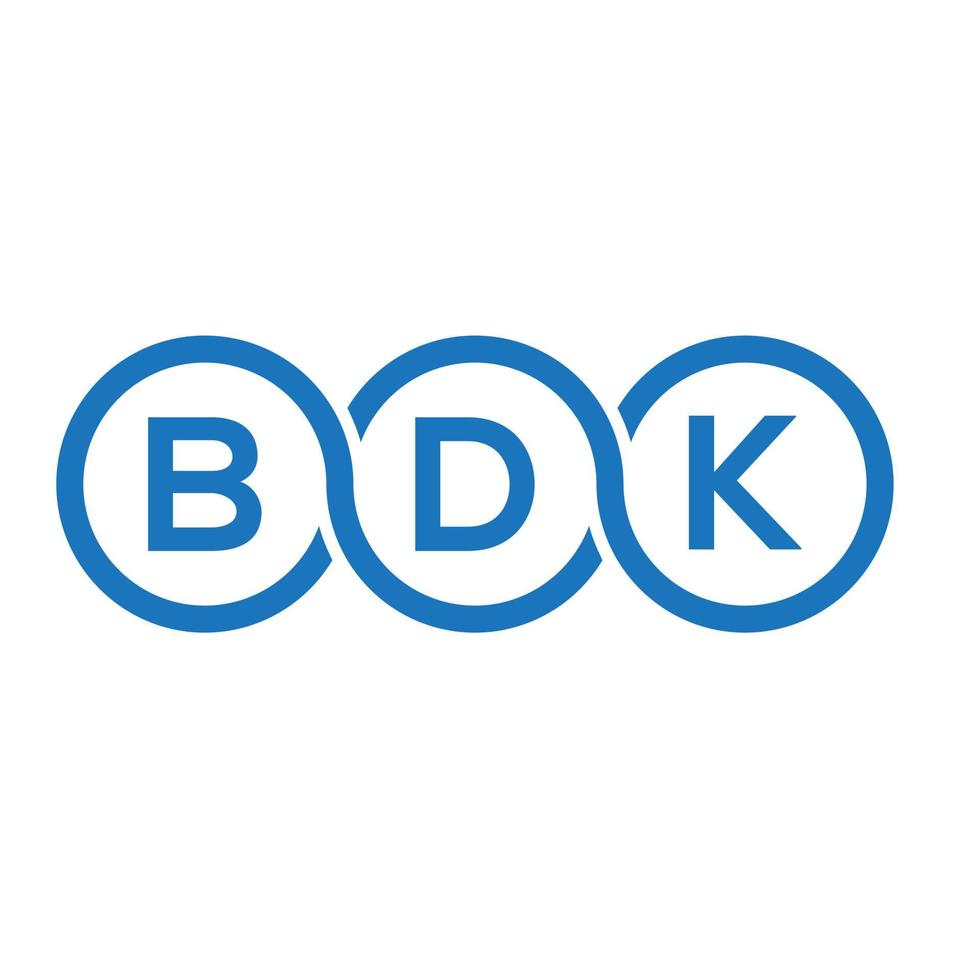 bdk letra logo diseño en blanco antecedentes. bdk creativo iniciales letra logo concepto. bdk letra diseño. vector