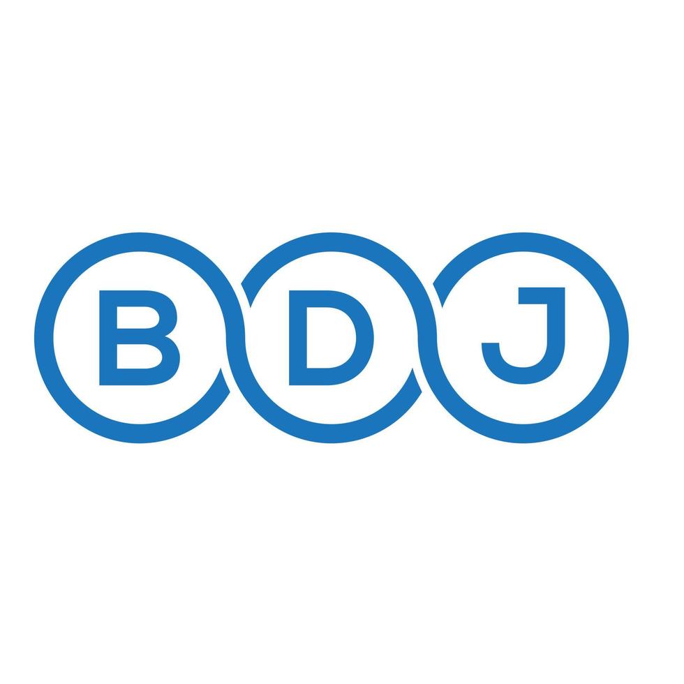 diseño de logotipo de letra bdj sobre fondo blanco. concepto de logotipo de letra de iniciales creativas bdj. diseño de letras bdj. vector